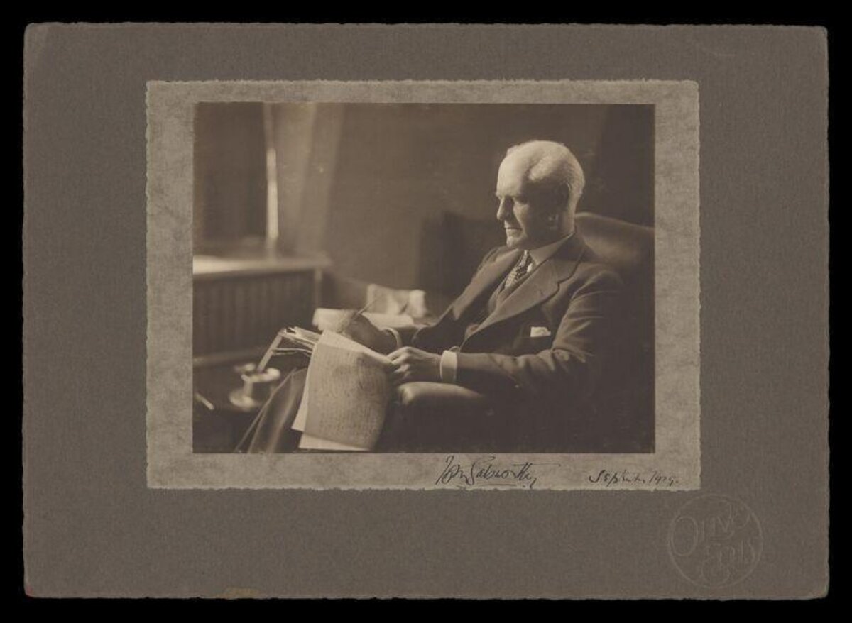 1929 Vintage Portrait of Gentleman Reading