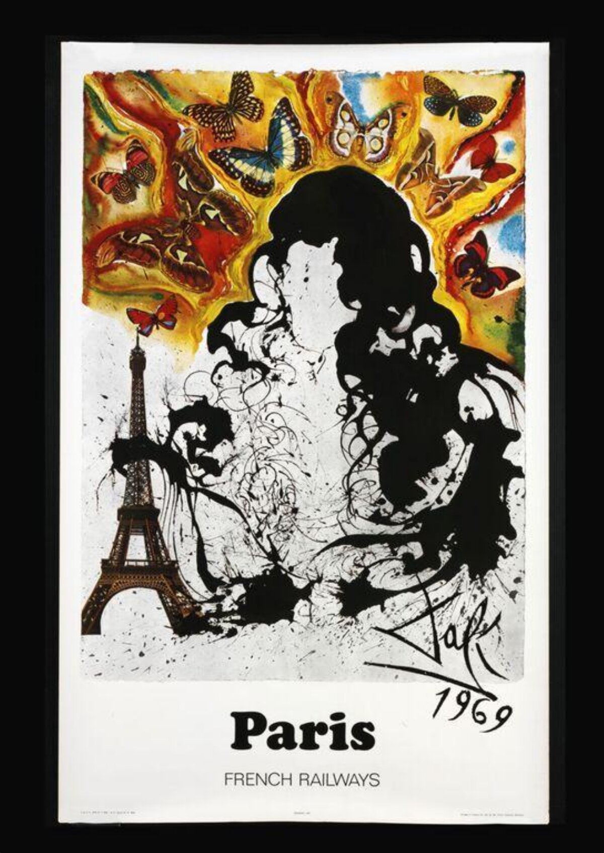 1969 Paris French Railways Travel Poster