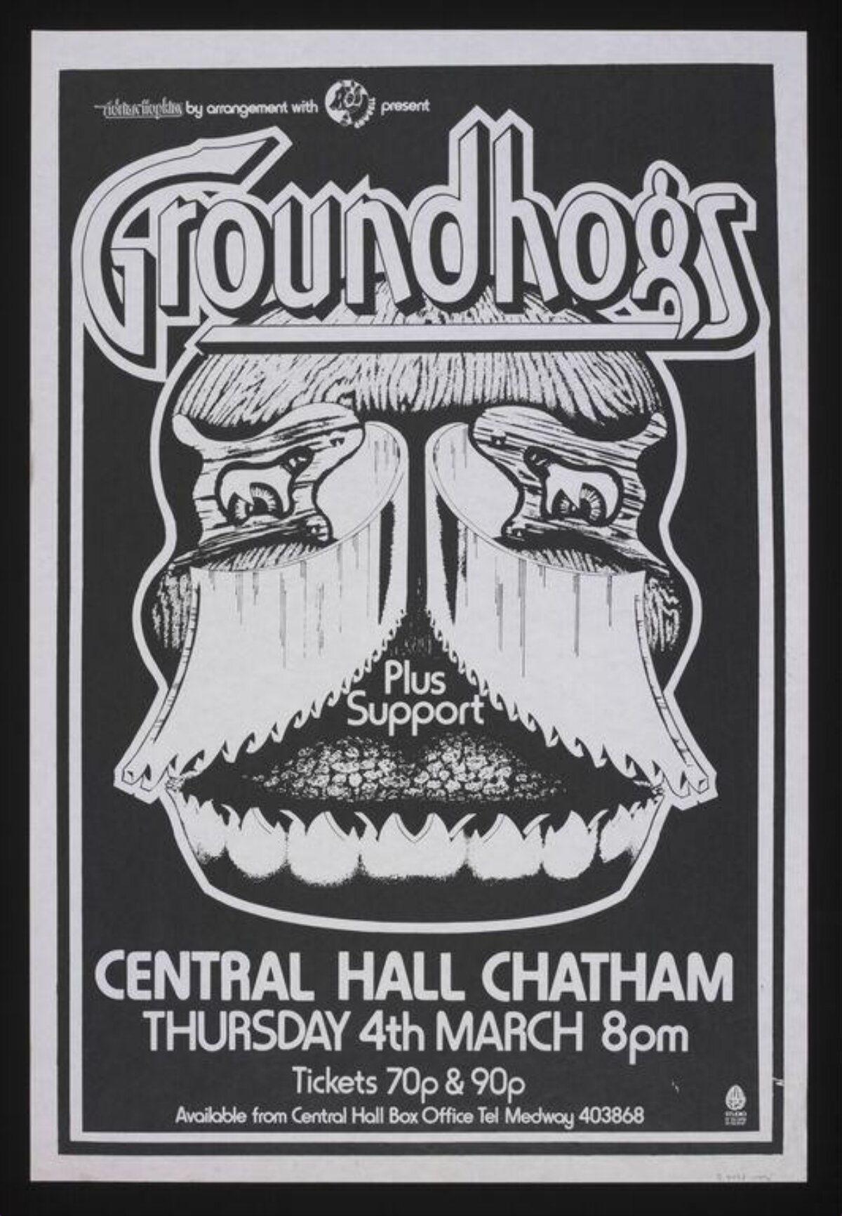 Groundhogs Concert Vintage Poster