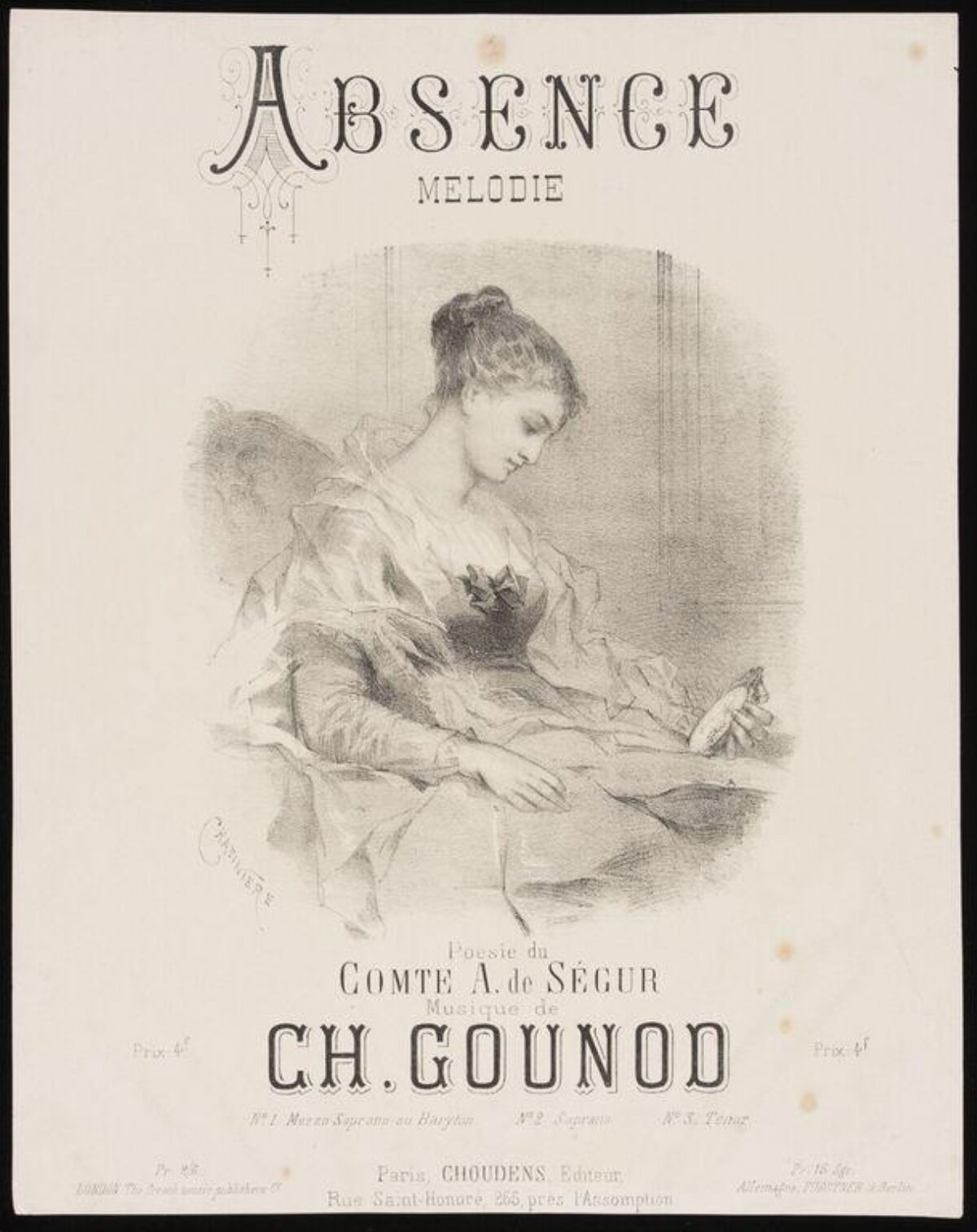 Absence Melody Sheet Music Cover