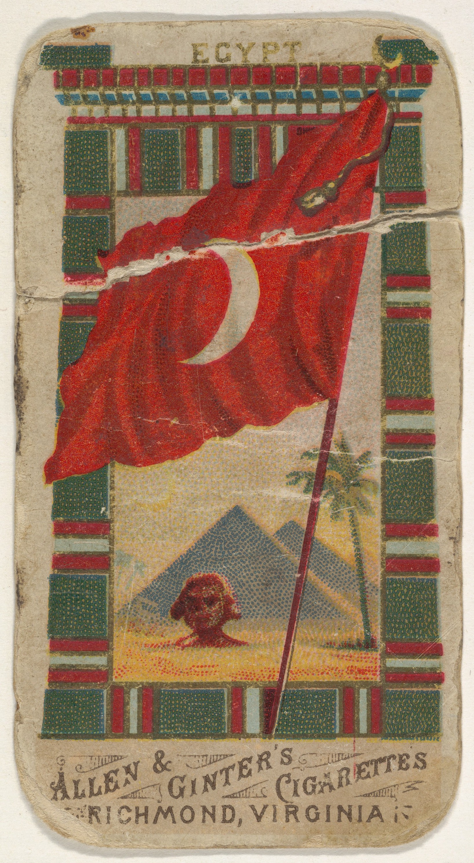 Vintage Egypt Cigarette Trade Card