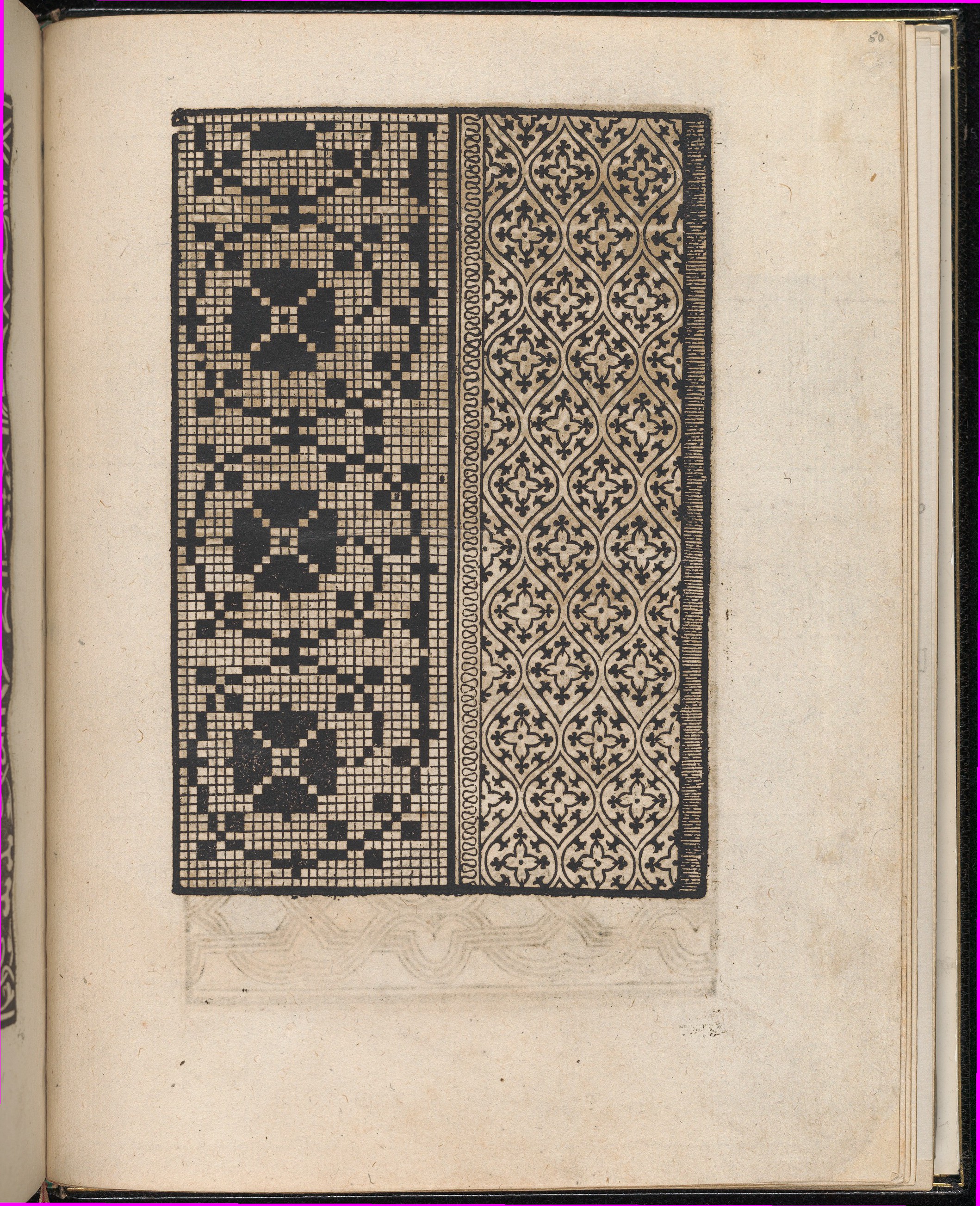 Antique Pattern Print on Book Page