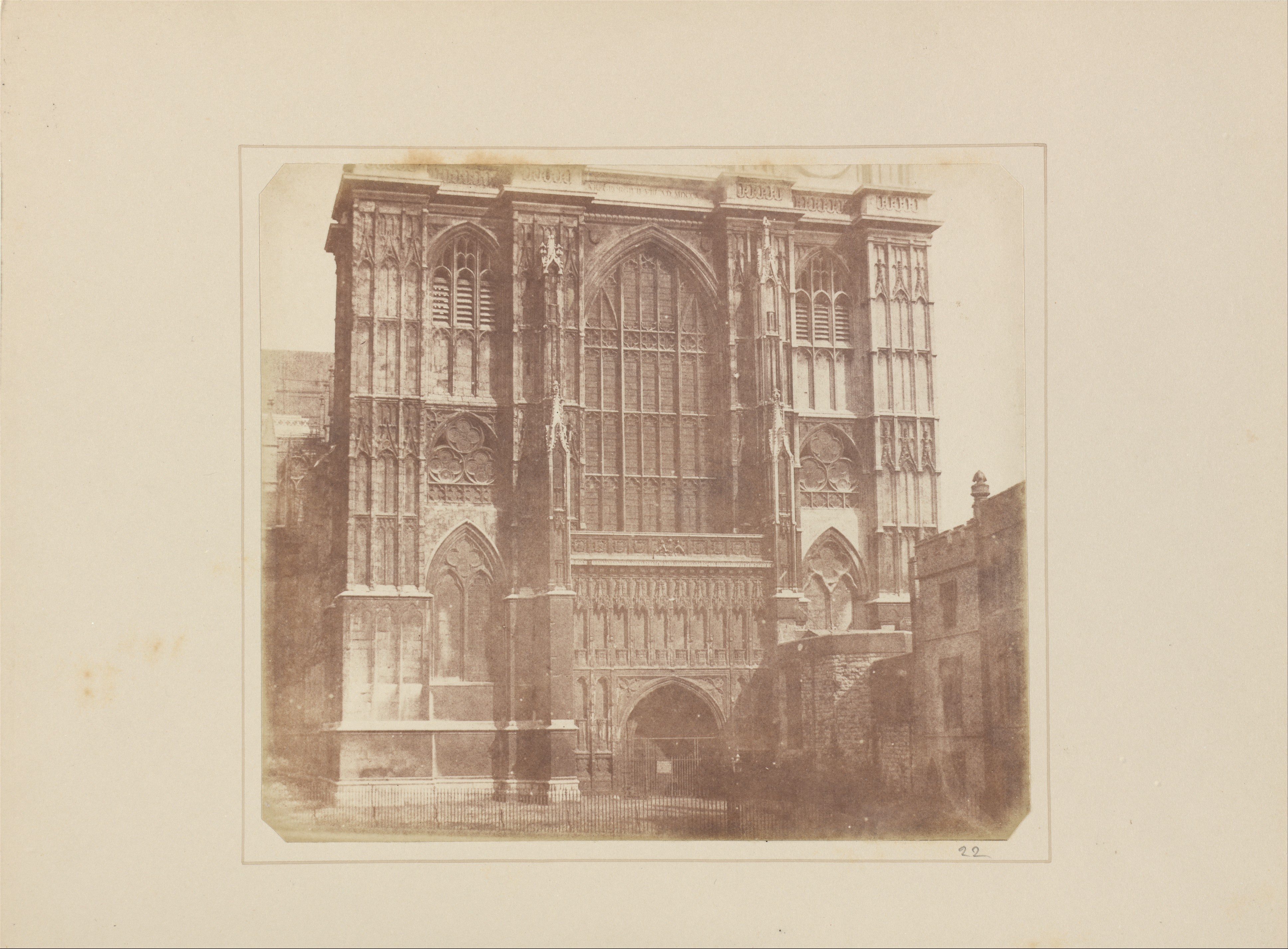 Vintage Photo of Gothic Cathedral Facade