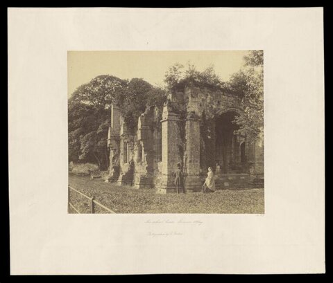 Old Stone Ruins with Visitors