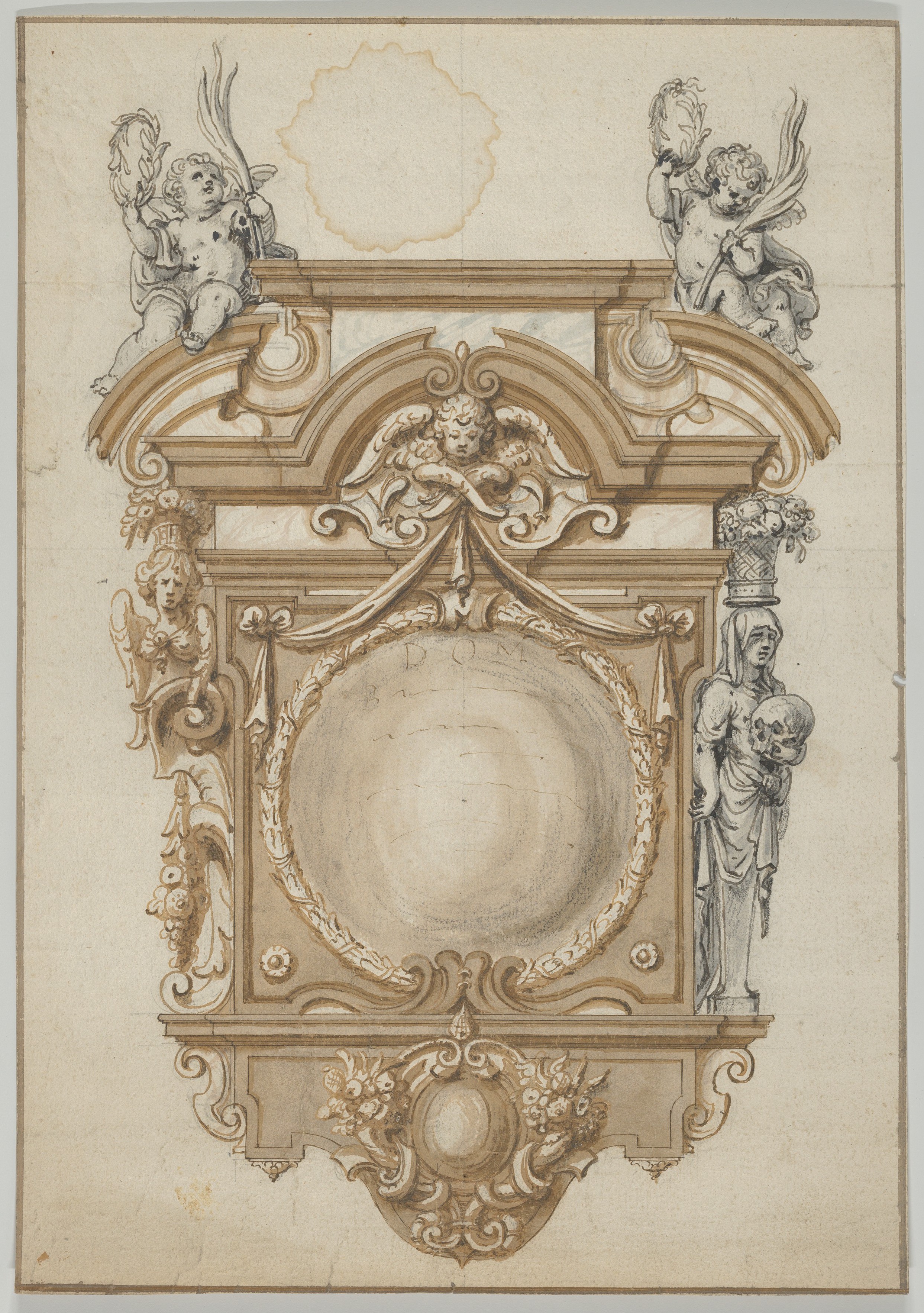 Design Drawing for Baroque Epitaph