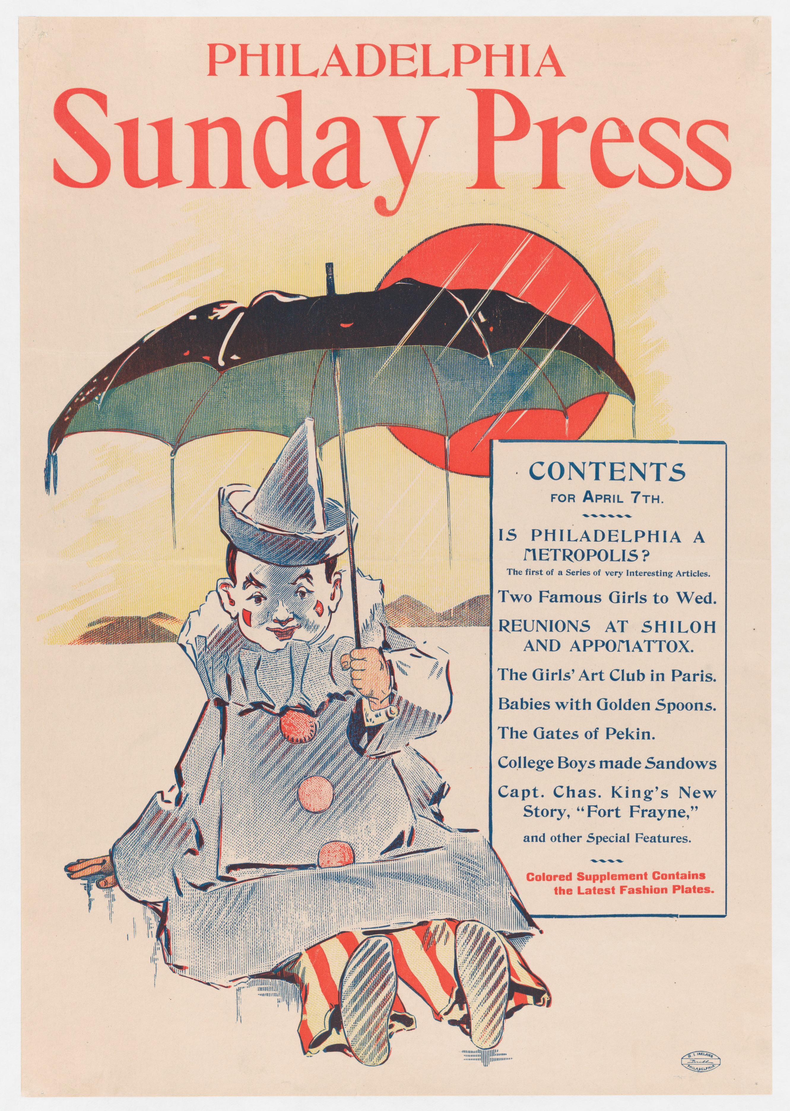 Philadelphia Sunday Press Poster
