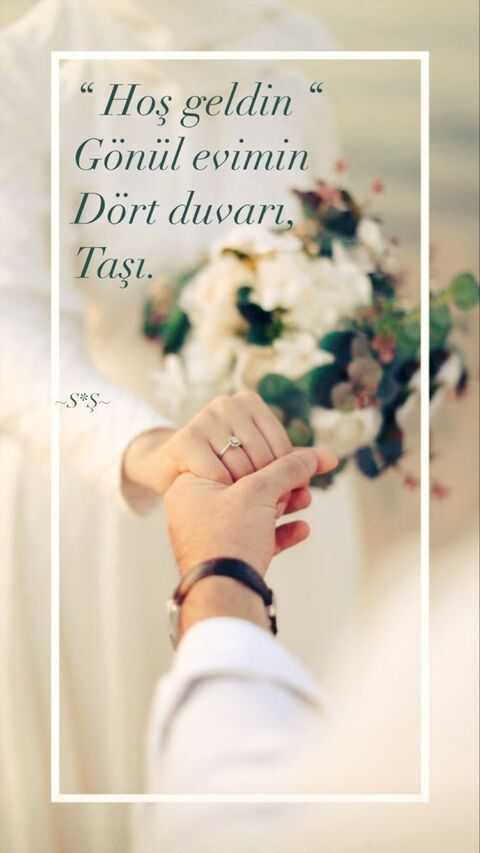 Turkish Romantic Quote with Holding Hands