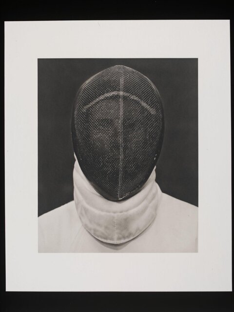 Black and White Fencer Portrait