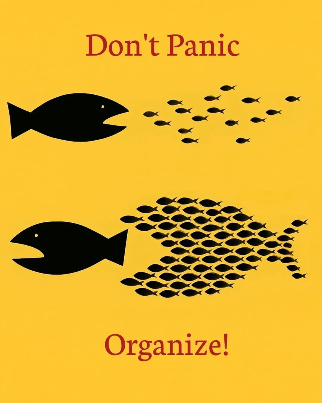 Don't Panic Organize Protest Poster