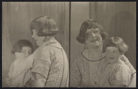 Mirror Portrait of Woman and Child