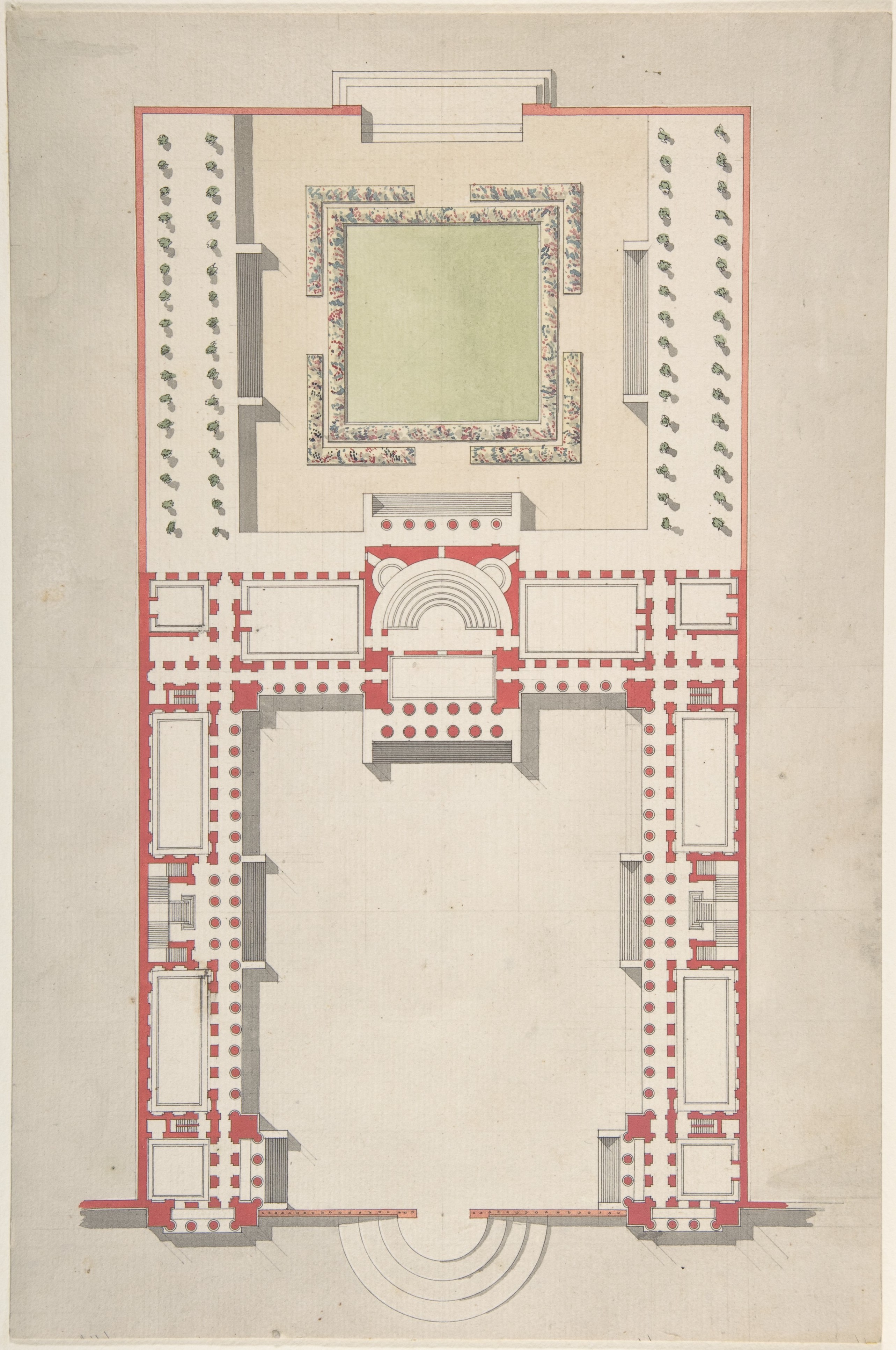 Classical Architectural Floor Plan Drawing