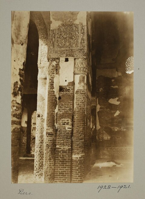 Vintage Photo of Historic Building Piers