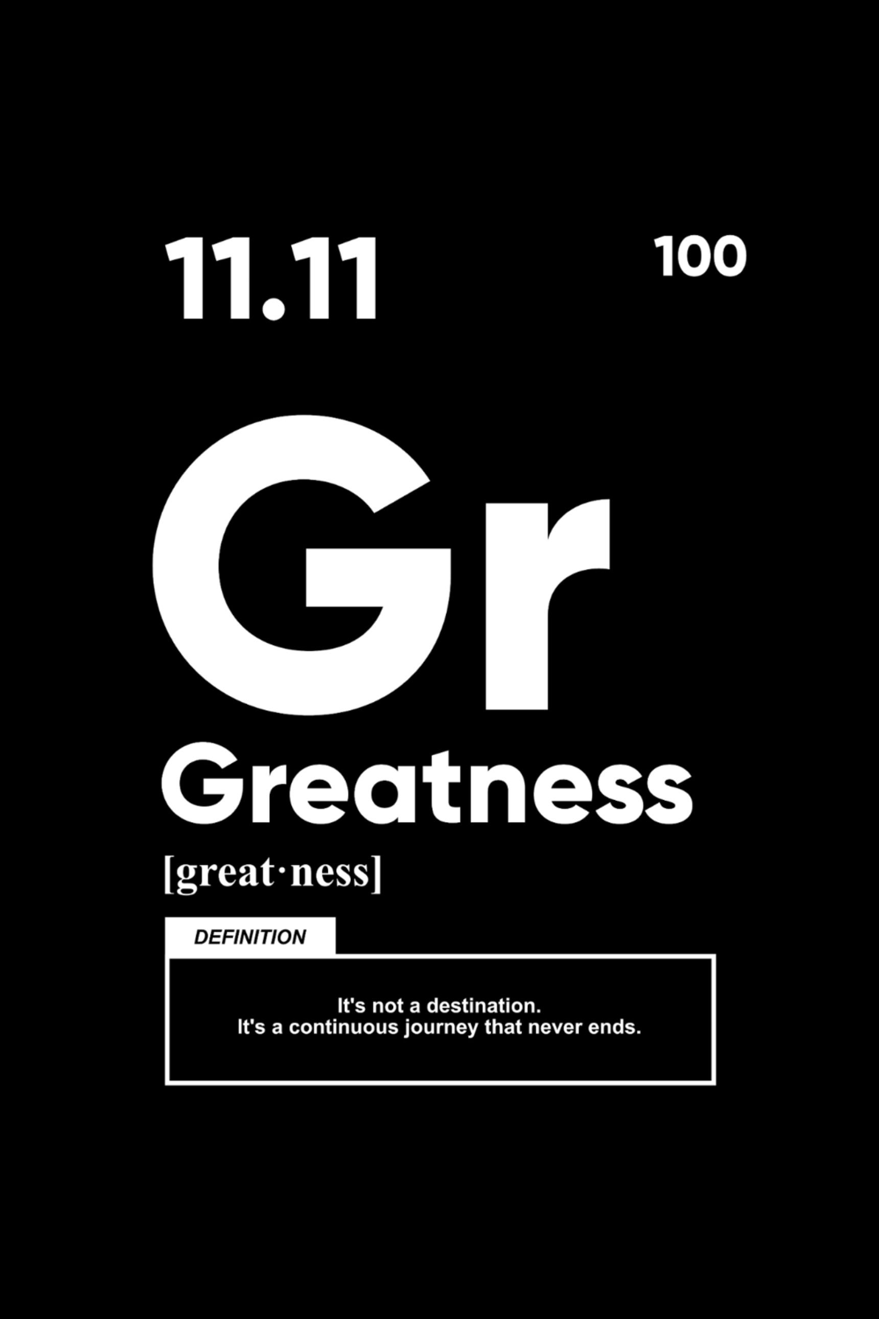 Greatness Definition Motivational Poster