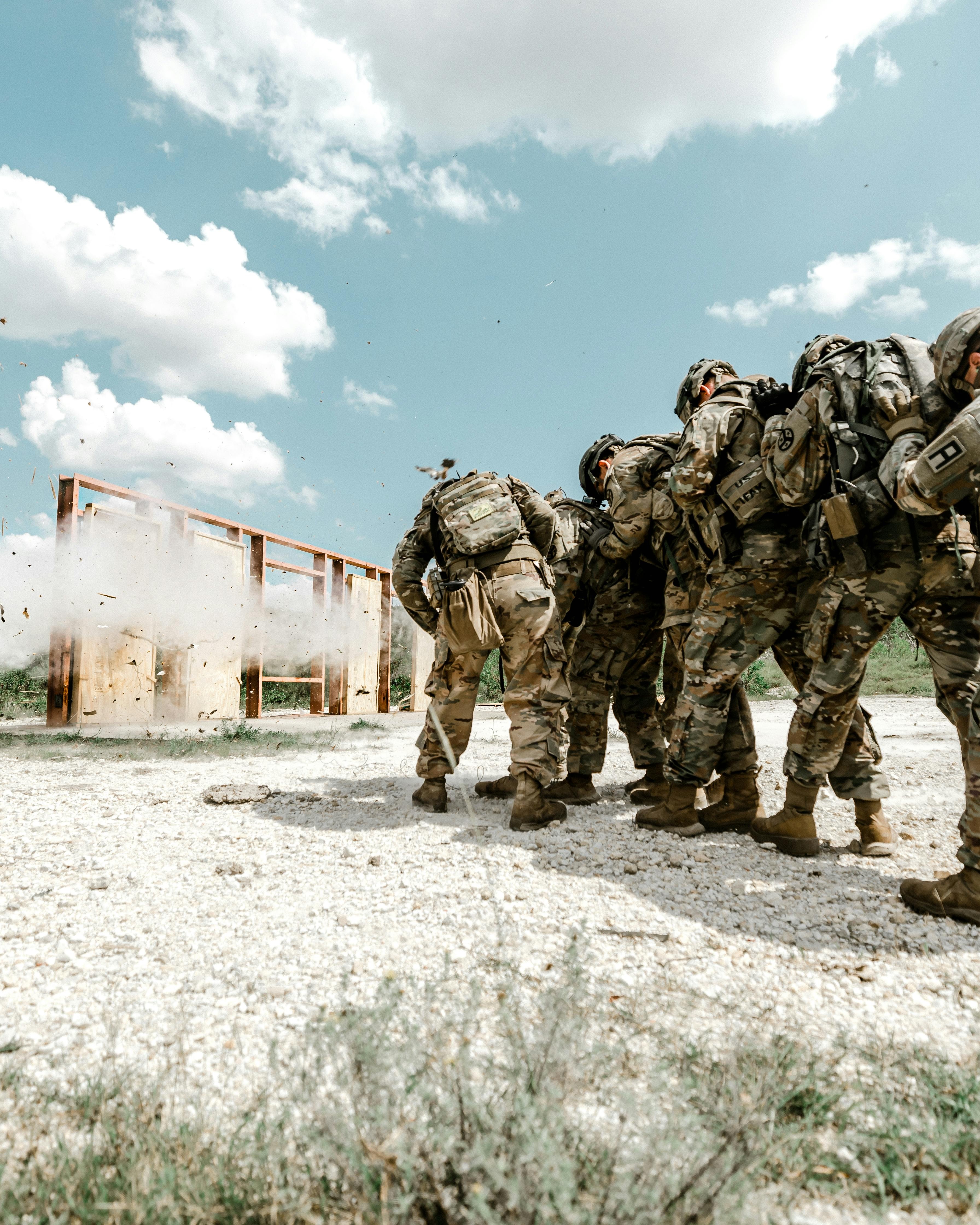 Soldiers Explosive Breaching Training