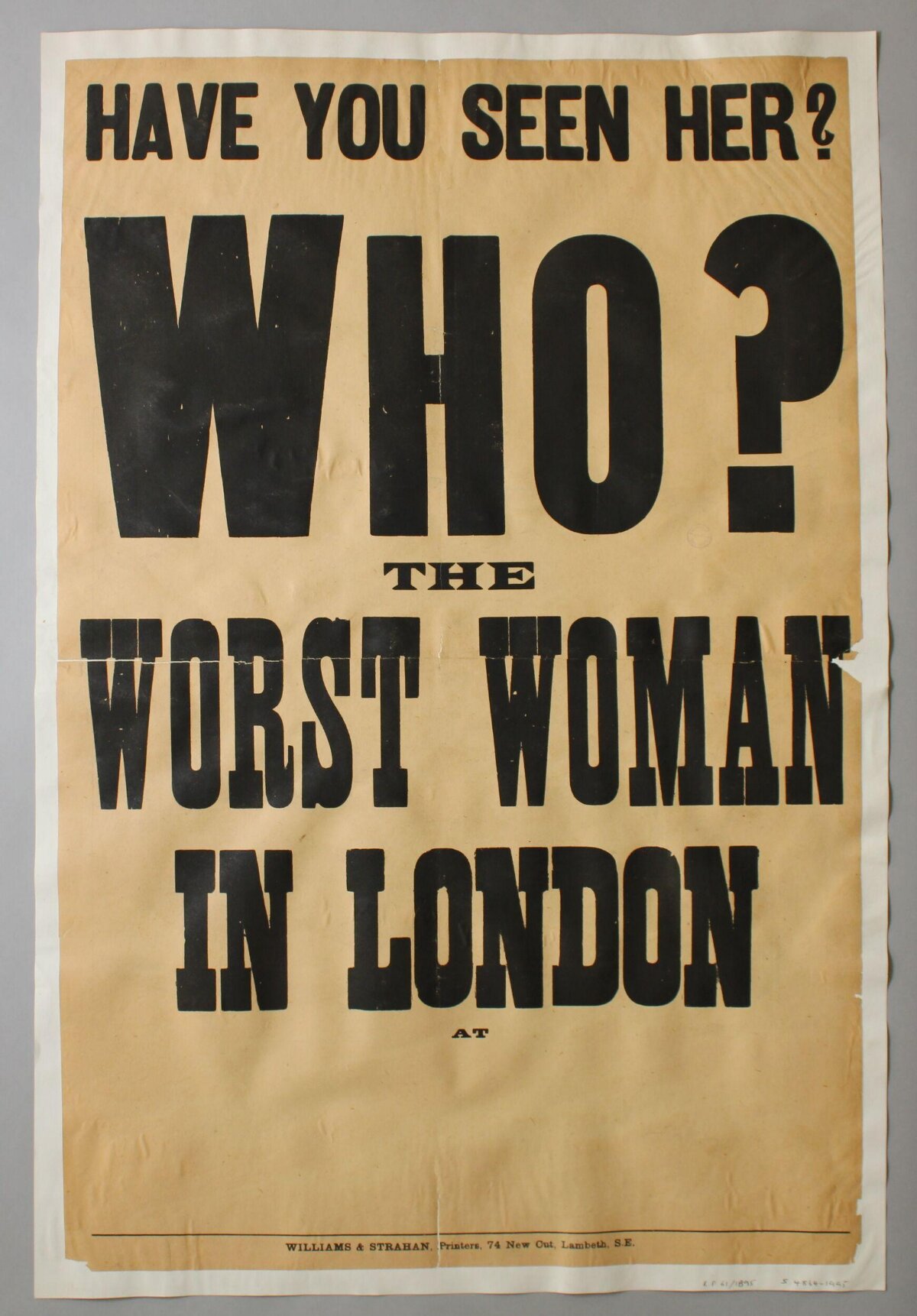 Vintage London Wanted Poster