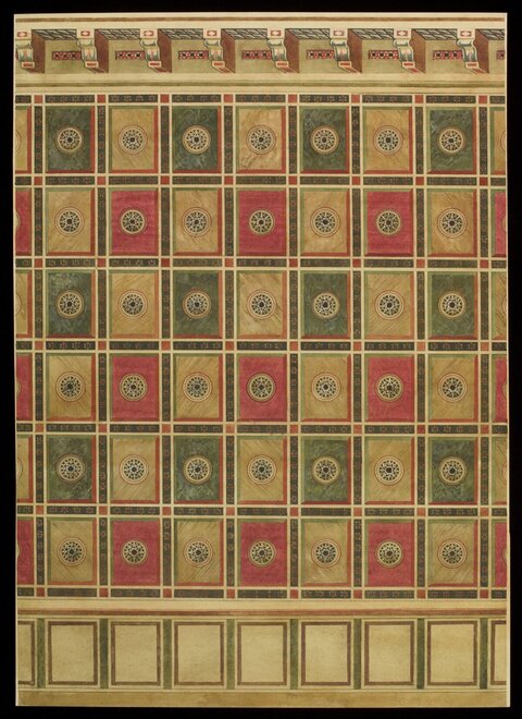 Ornate Coffered Ceiling Design Drawing