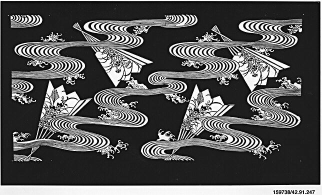 Japanese Water Wave Fan Pattern