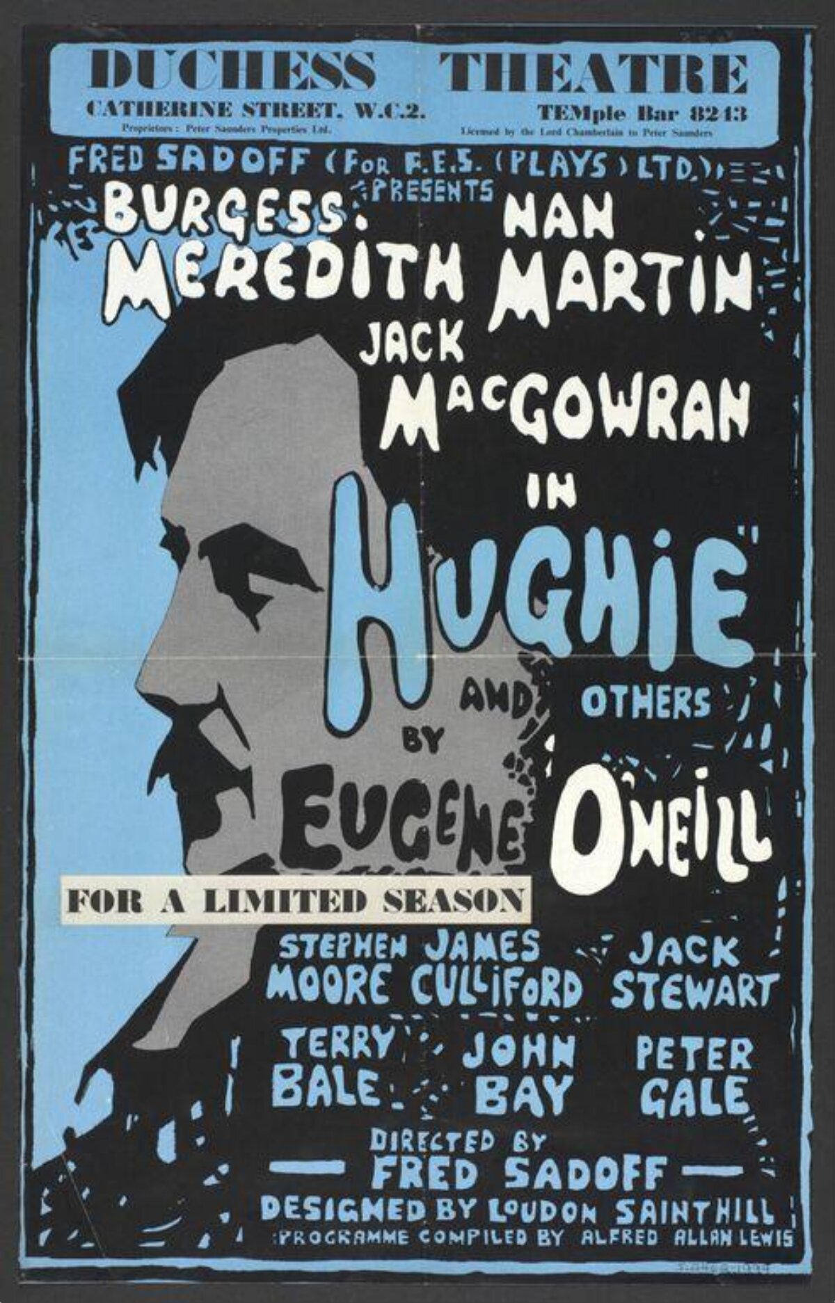 Vintage Theatre Poster for Hughie