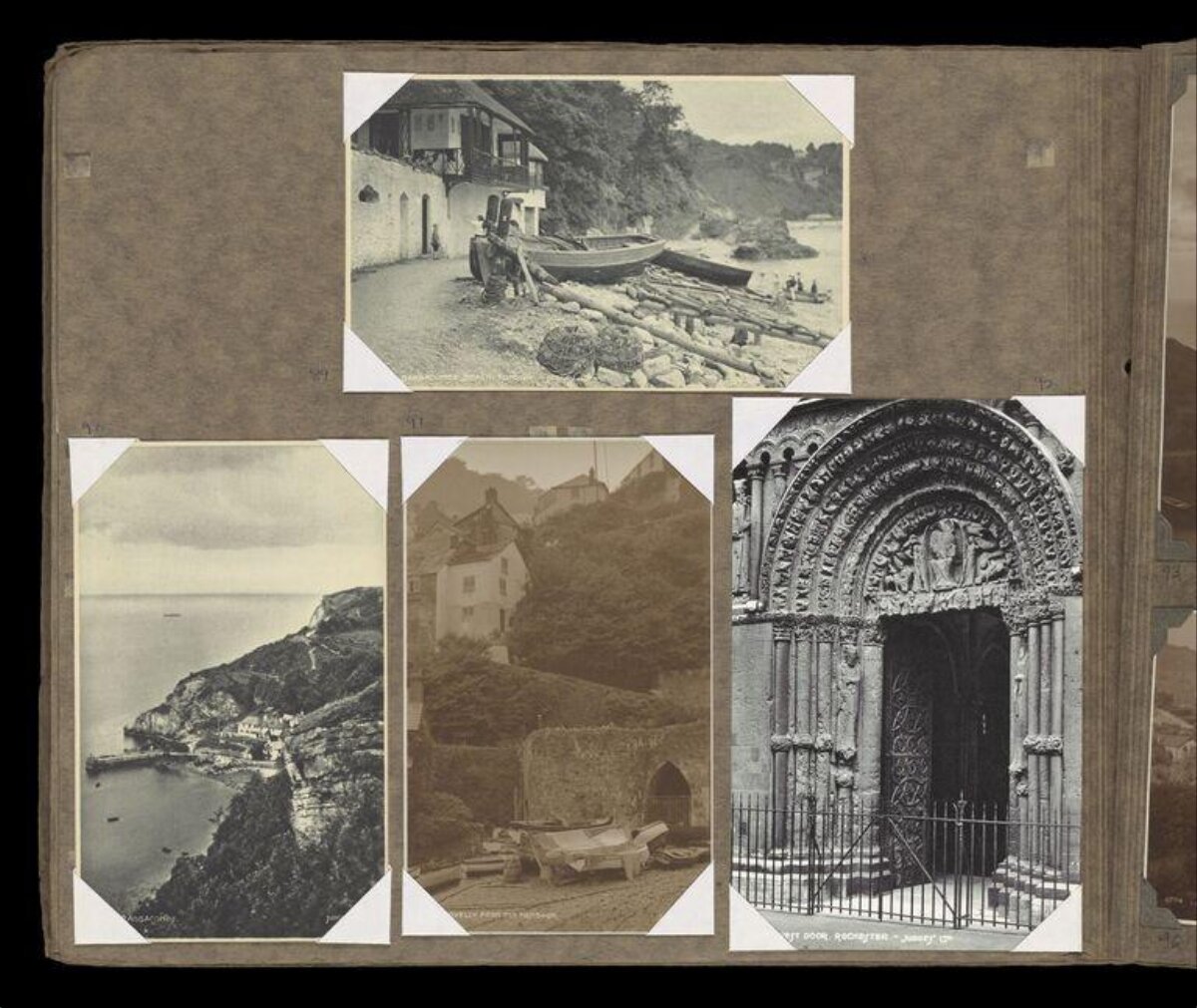 Vintage Album Page with Old Photographs