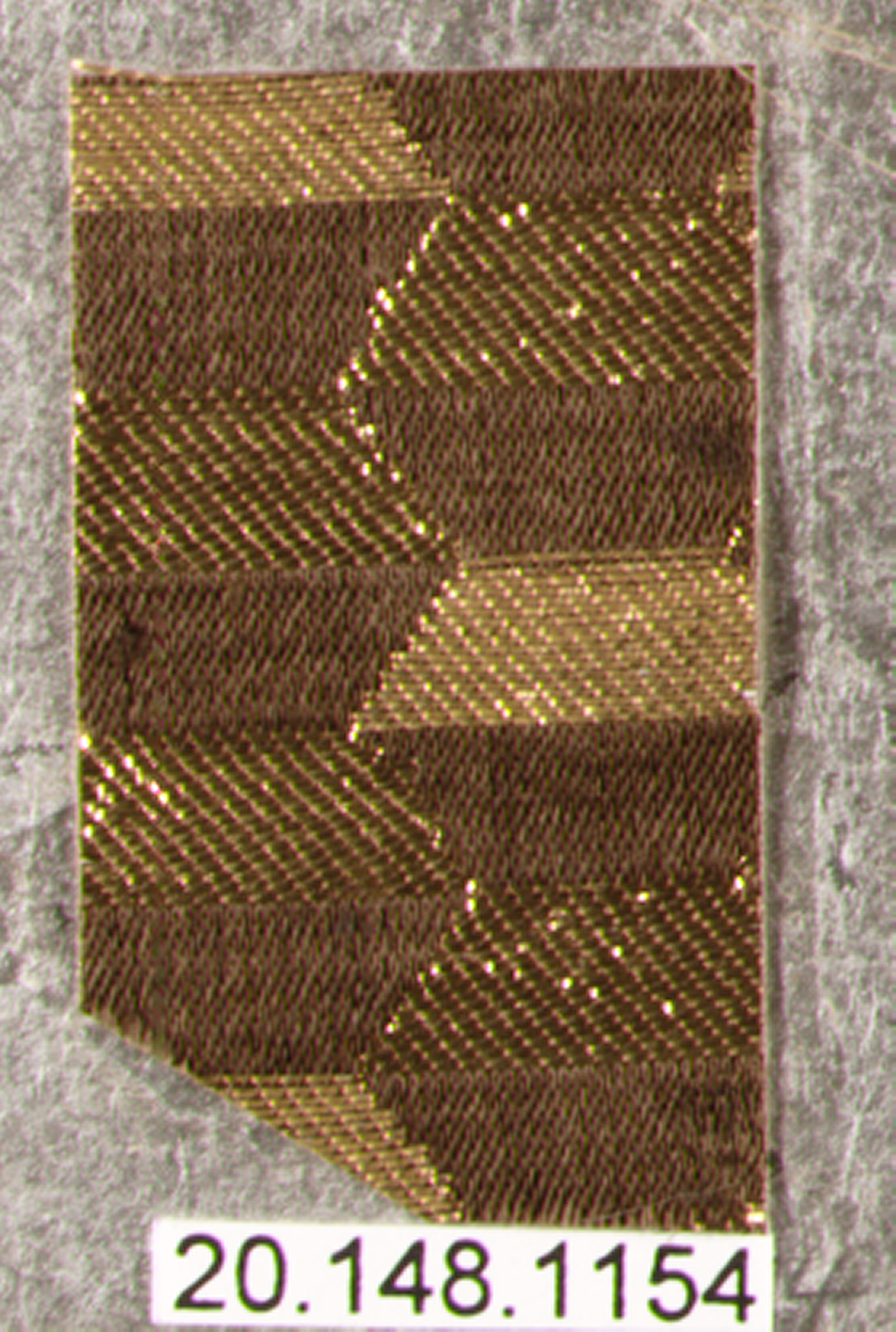 Brown Geometric Woven Textile Sample