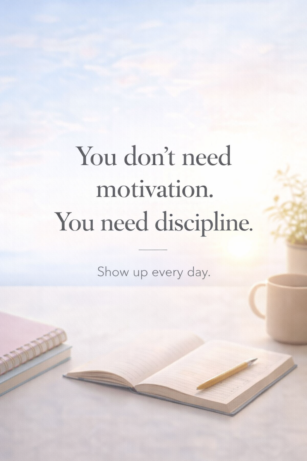 Discipline Motivational Quote Desktop Background