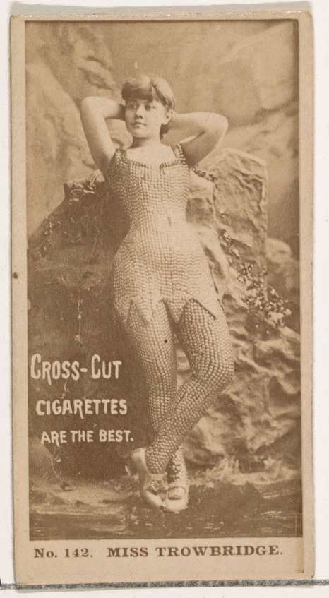 Vintage Cigarette Card of Miss Trowbridge