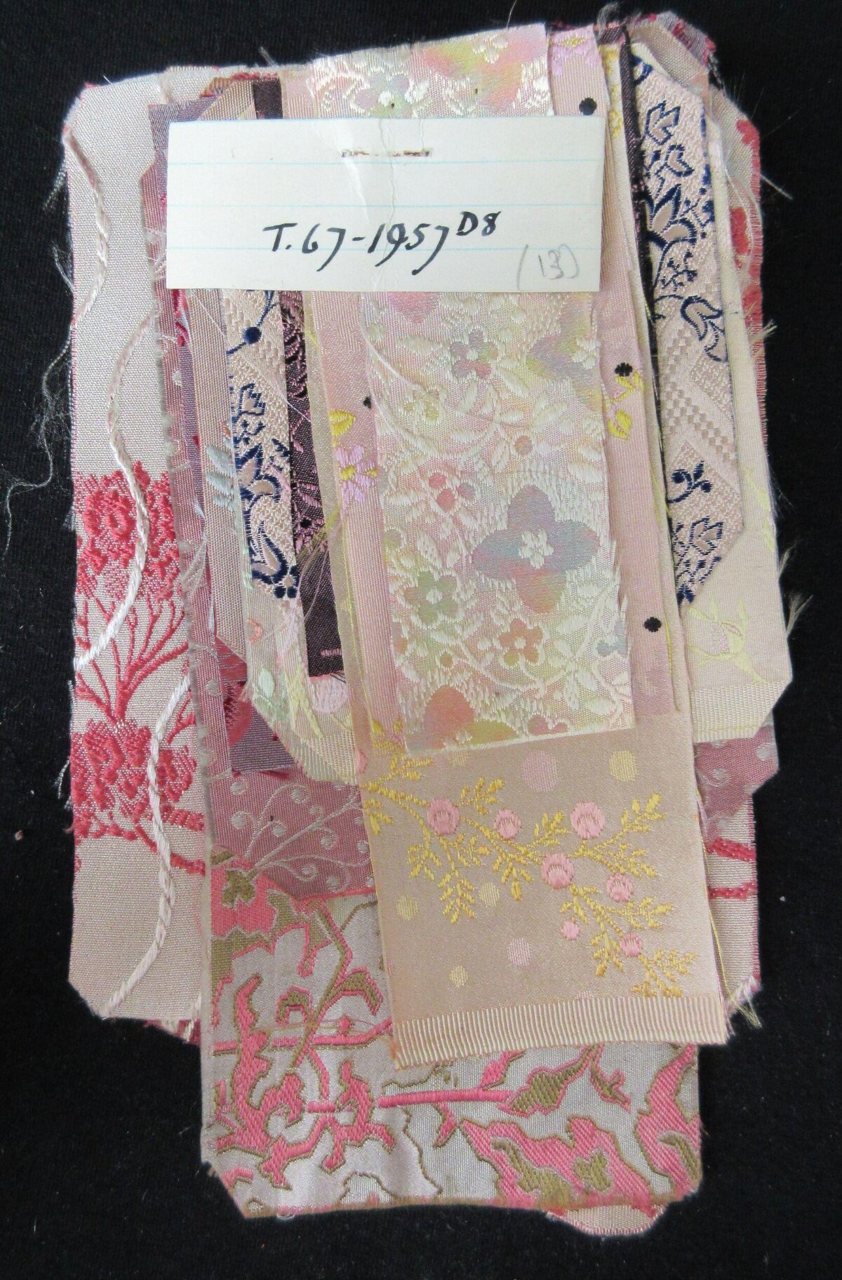 Stack of Vintage Textile Fabric Swatches