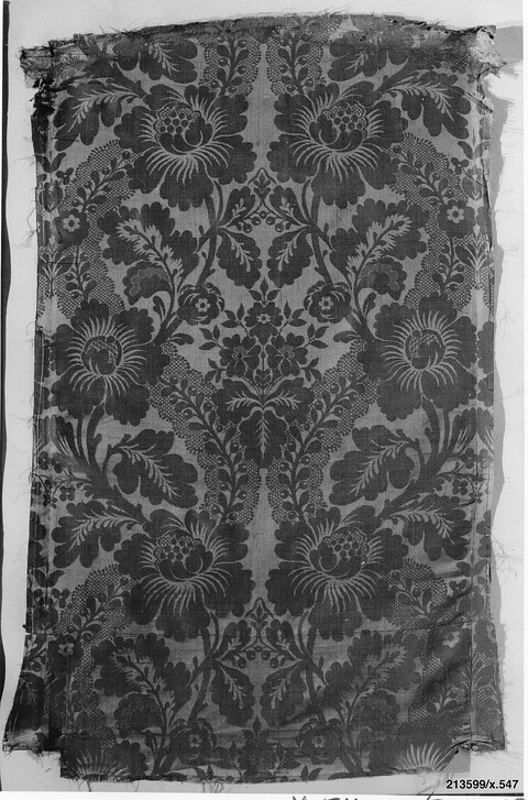 Antique Floral Patterned Textile Fragment