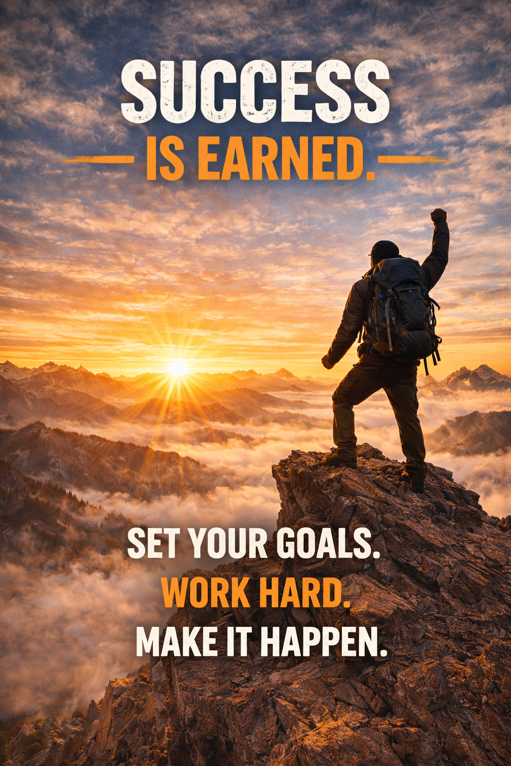 Success Is Earned Motivational Poster