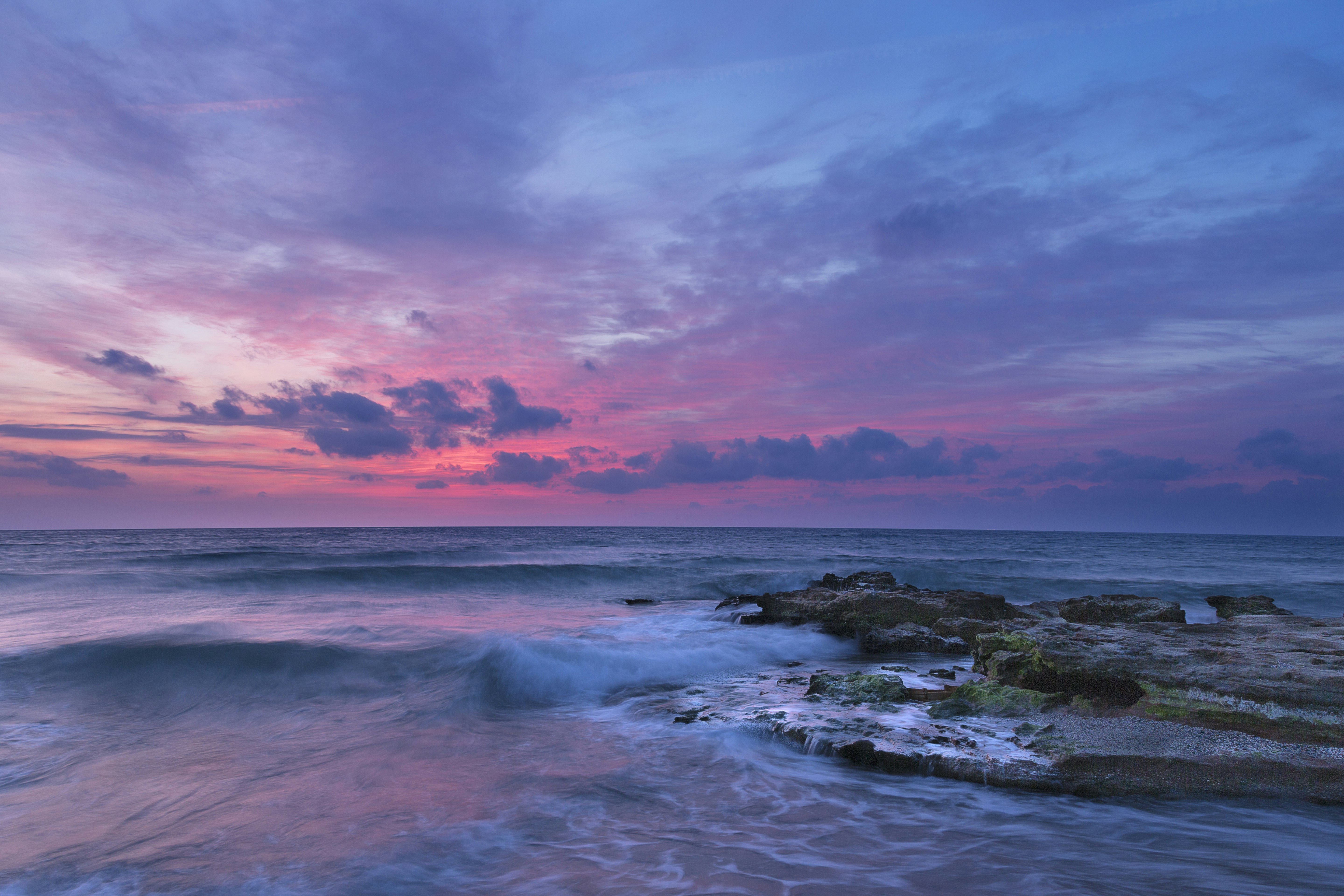 Sunset Rocky Coastal Seascape