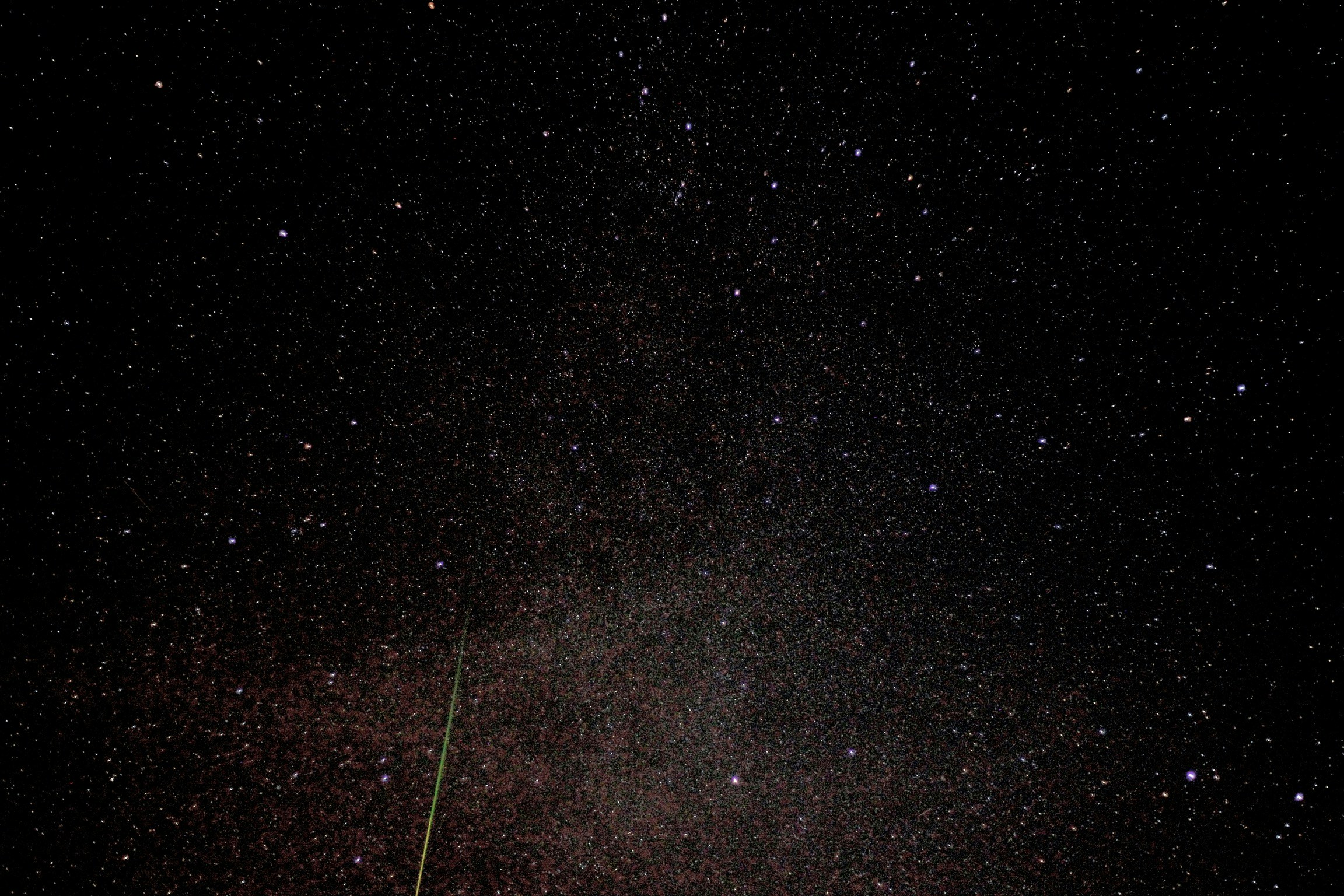 Meteor in Starry Night Sky