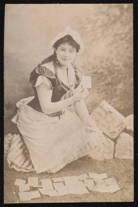 Vintage Fortune Teller With Cards