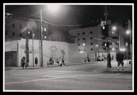 Urban Street Corner at Night