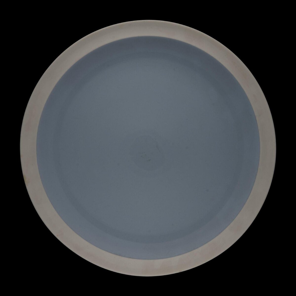 Light Blue Round Ceramic Plate