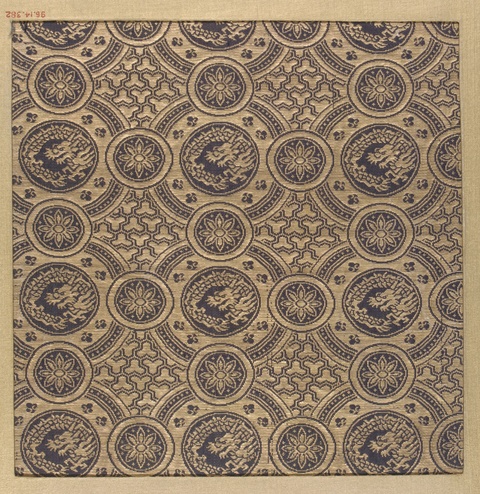 Traditional Dragon Flower Pattern Brocade