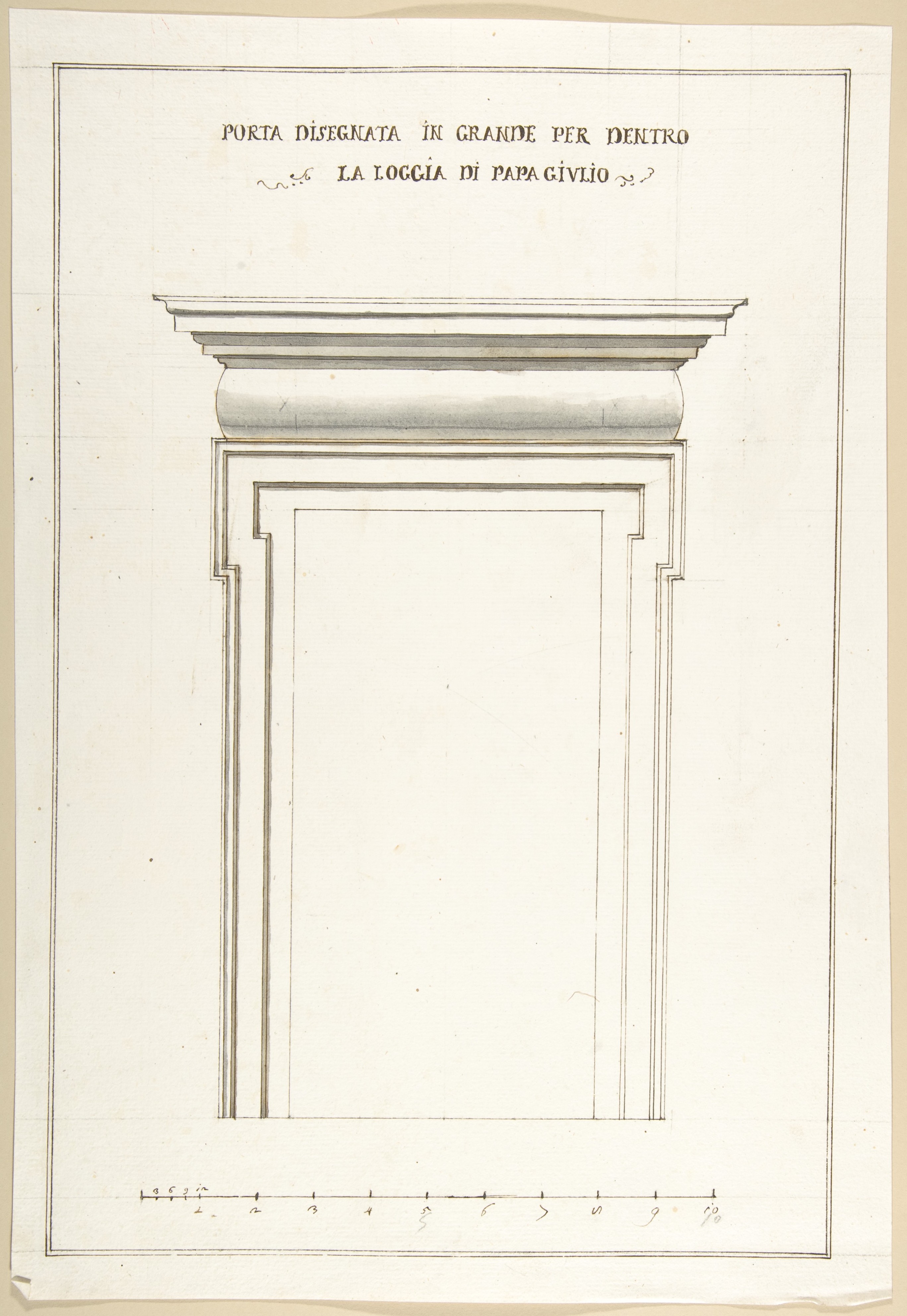 Pope Julius Loggia Doorway Drawing