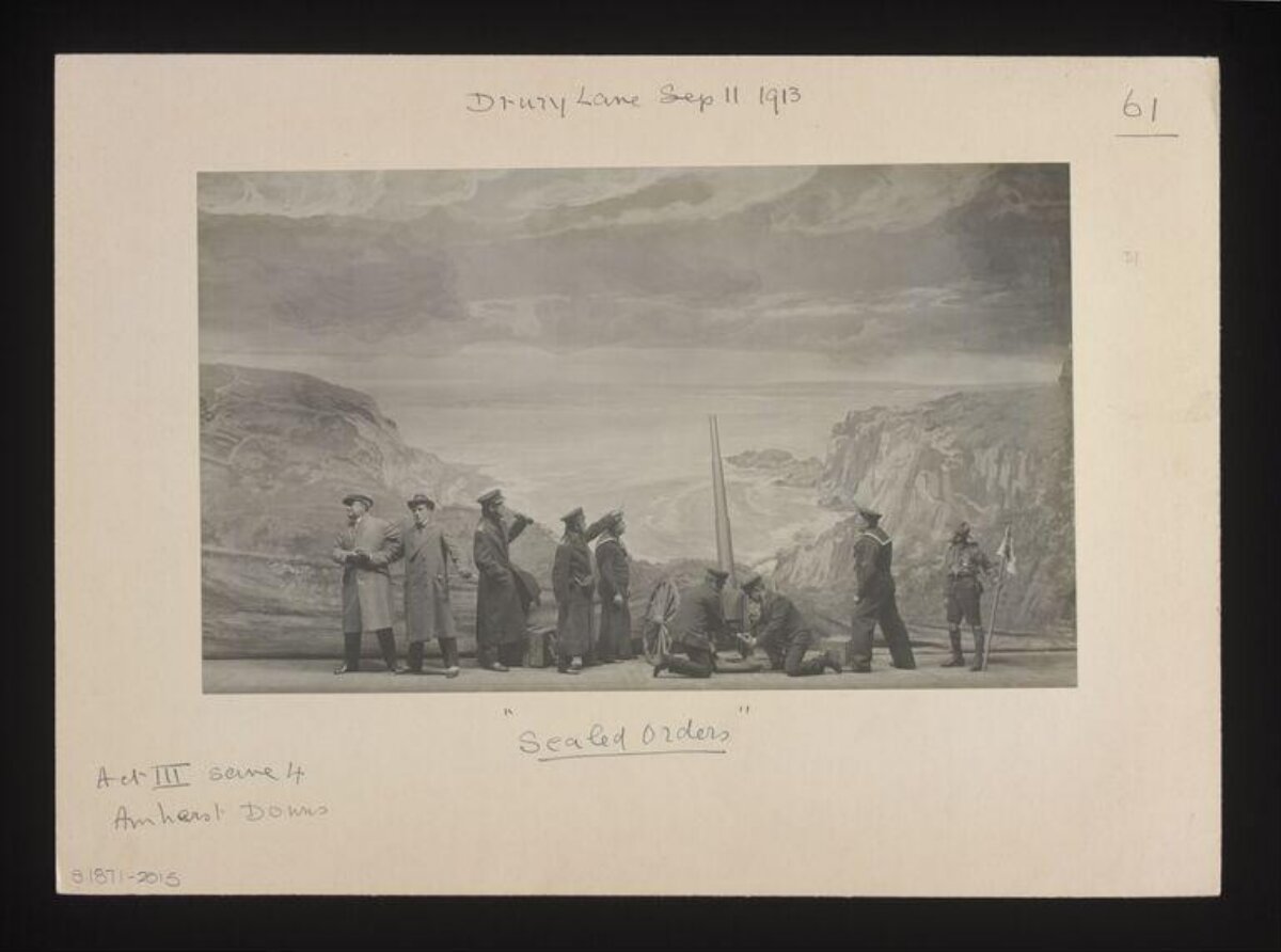 1913 Sealed Orders Stage Scene