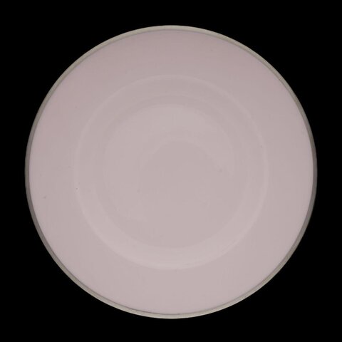 Plain White Plate on Black Background