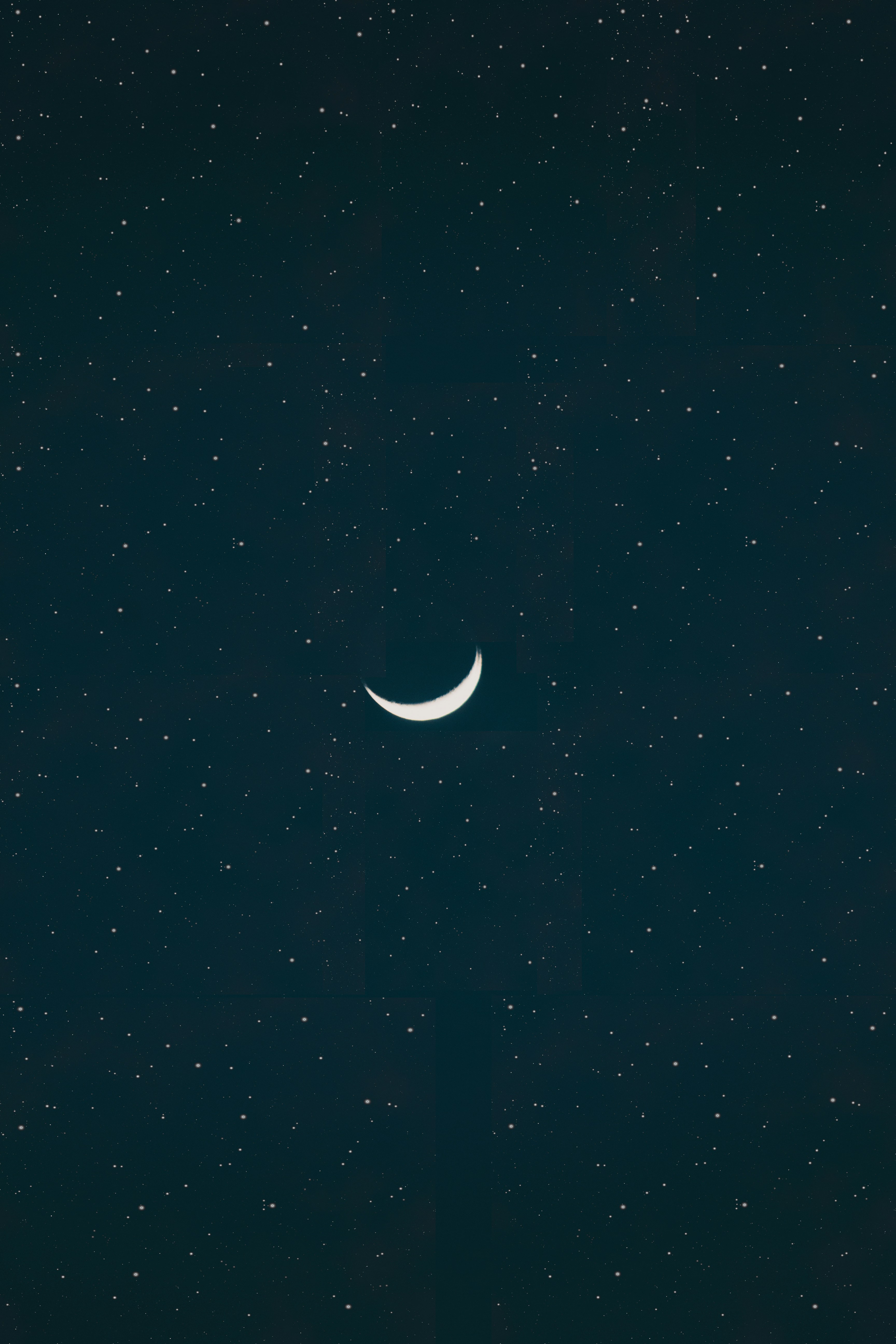 Night Sky with Crescent Moon