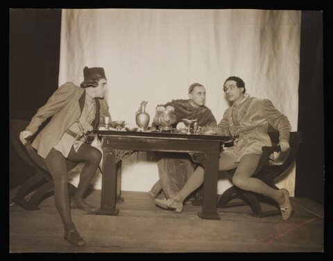 Vintage Stage Play Dinner Scene