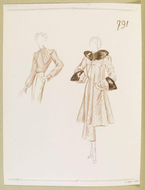 Vintage Fashion Design Sketches