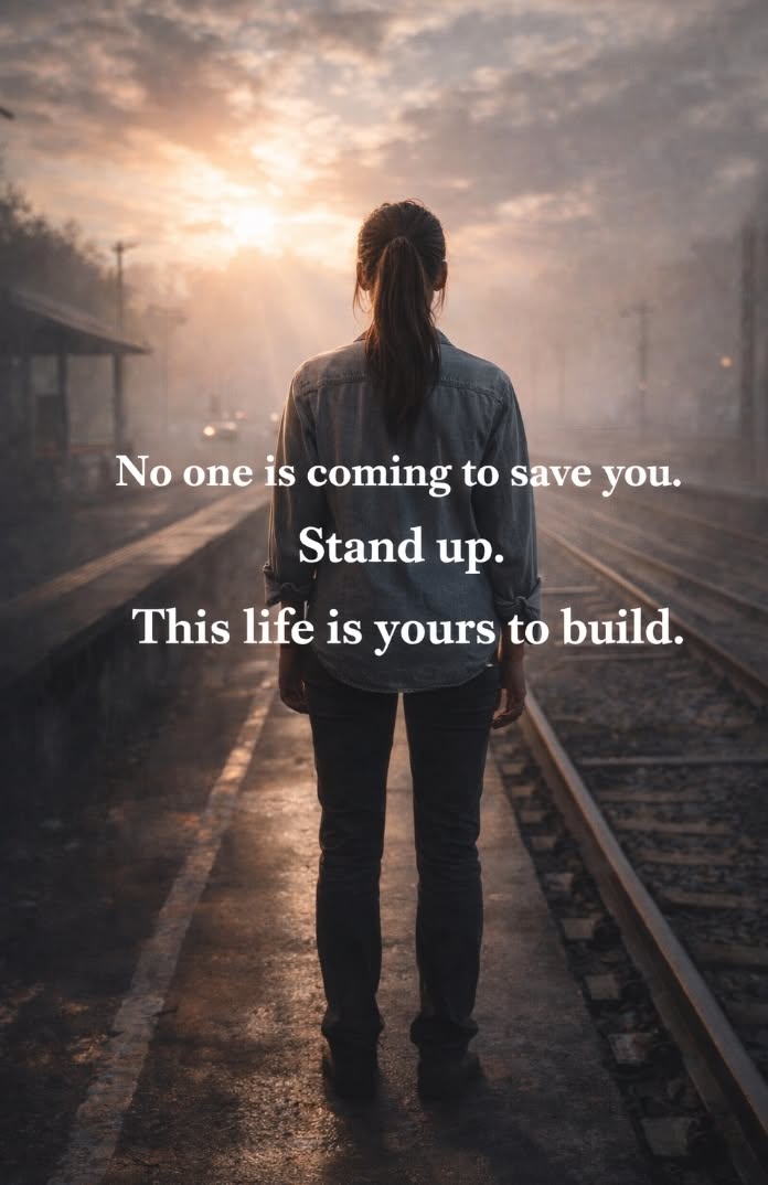 Motivational Quote on Railway Platform