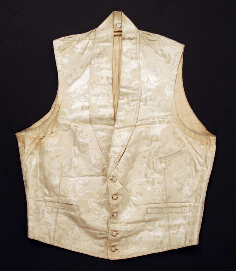 Vintage Cream Silk Waistcoat