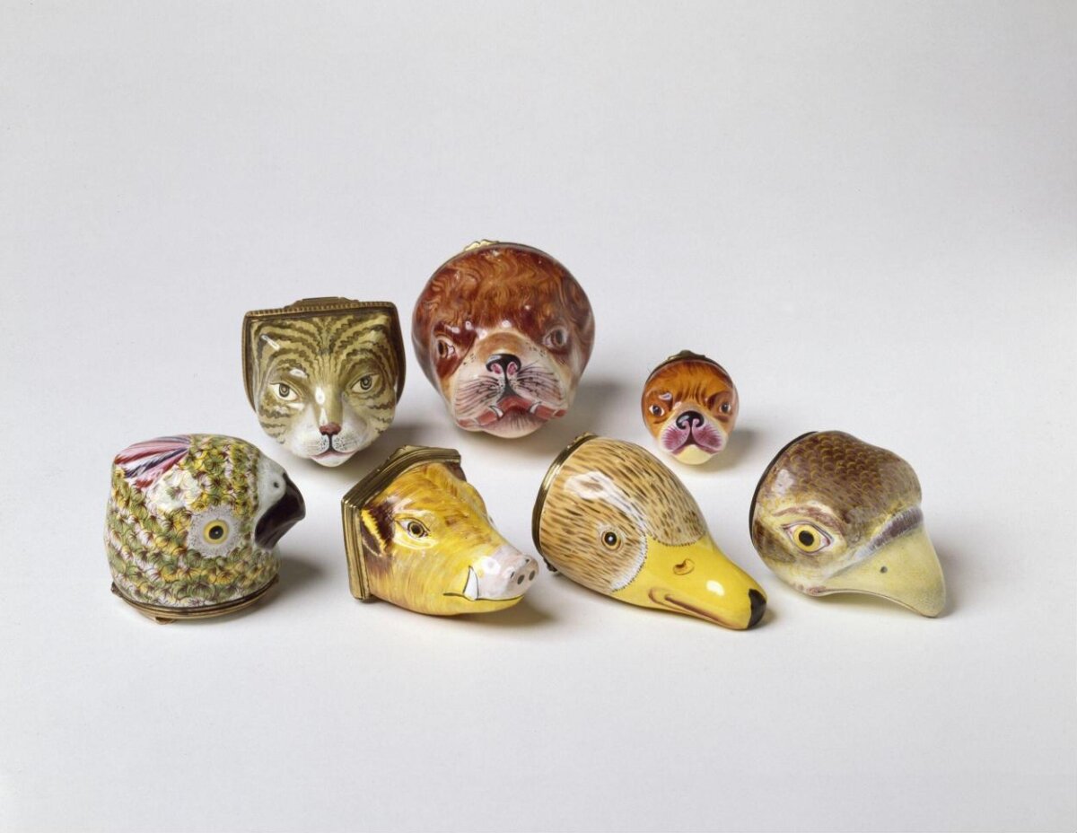 Collection of Animal Head Ceramic Boxes