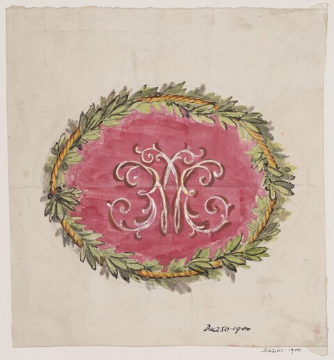 Hand-drawn Oval Monogram Design