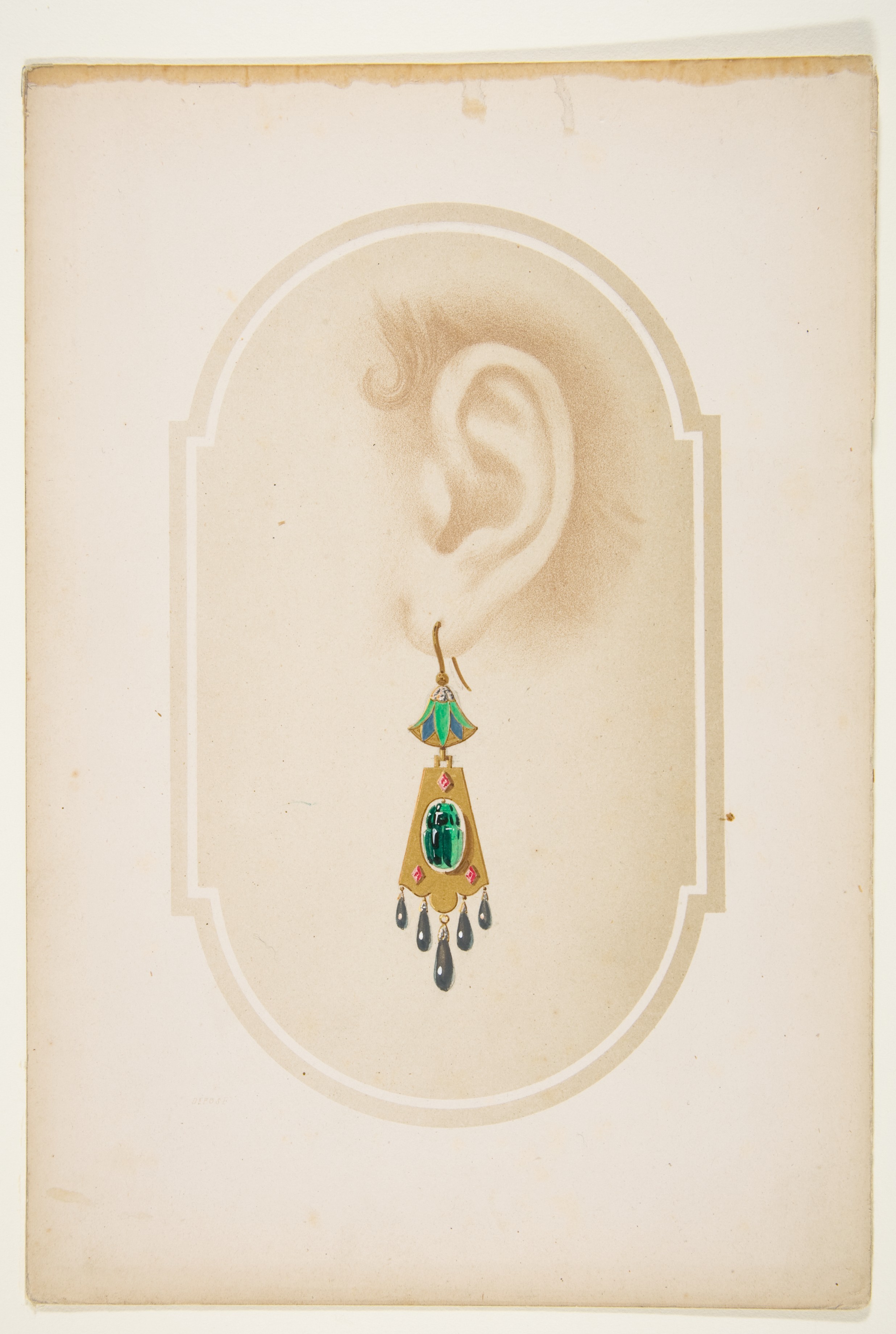 Vintage Earring Design Sketch