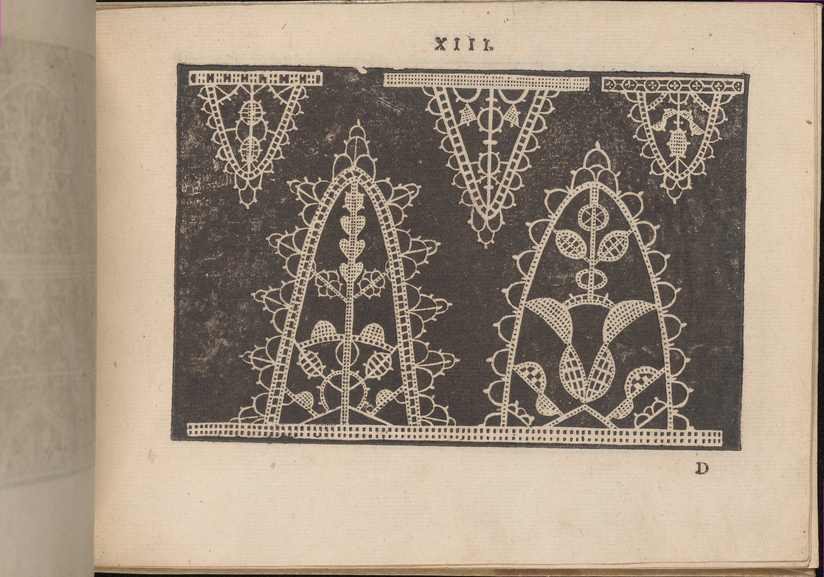 Antique Lace Design Pattern Print