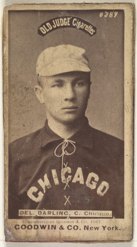 1887 Del Darling Chicago Baseball Tobacco Card