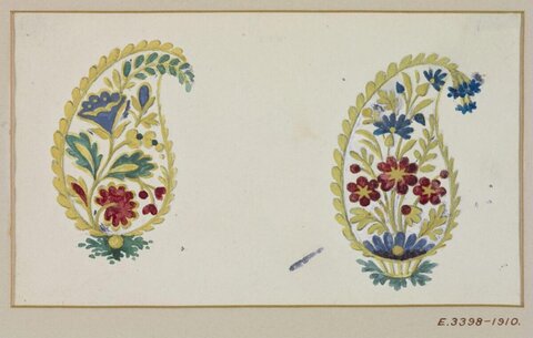 Two Floral Paisley Pattern Designs