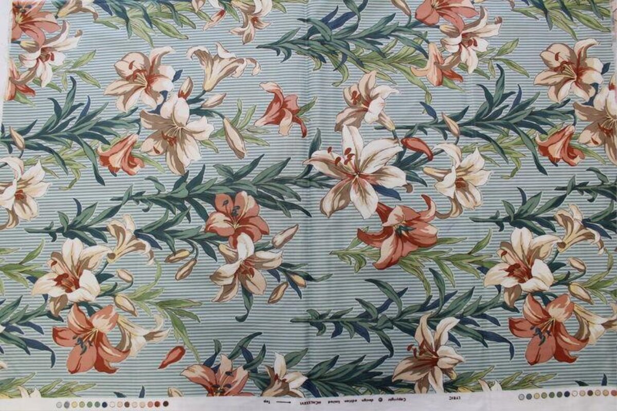 Lily Pattern Printed Fabric